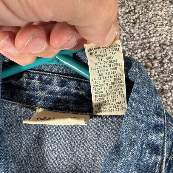 Vintage 90s Y2K St Johns Bay Denim Dress Sz 12 Utility Western Chic Streetwear - Picture 6 of 9